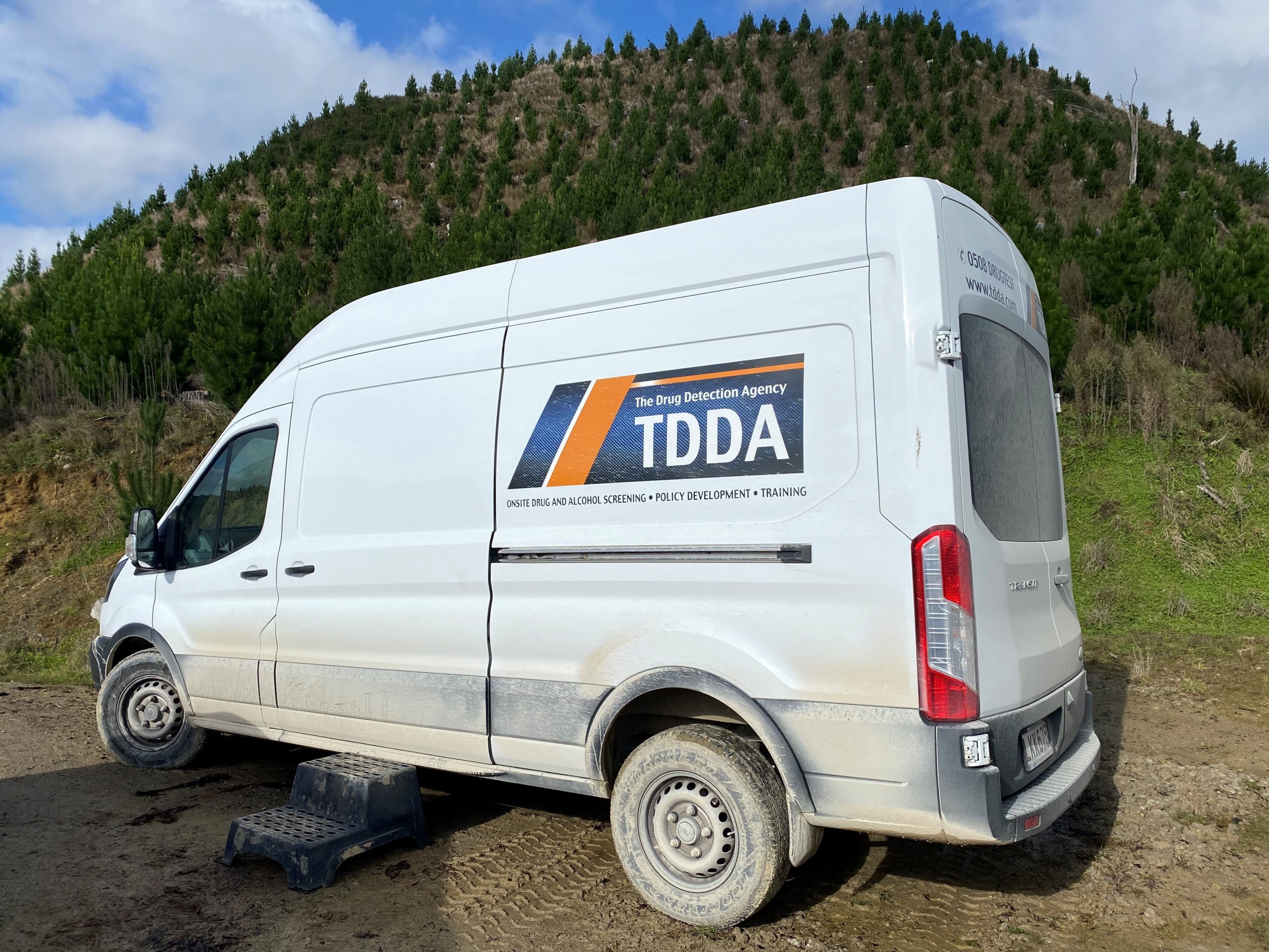 TDDA mobile drug testing clinic at forestry site